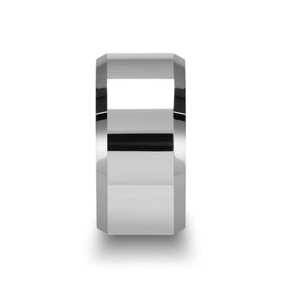 Extra-Wide Classic White Tungsten Men's Wedding Band