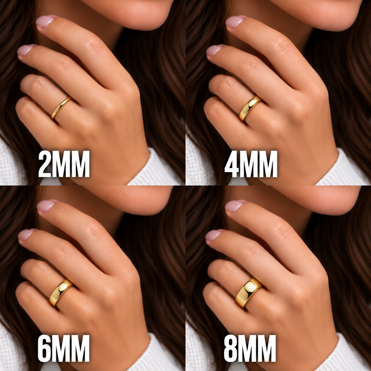Gold Tungsten Women's Wedding Band