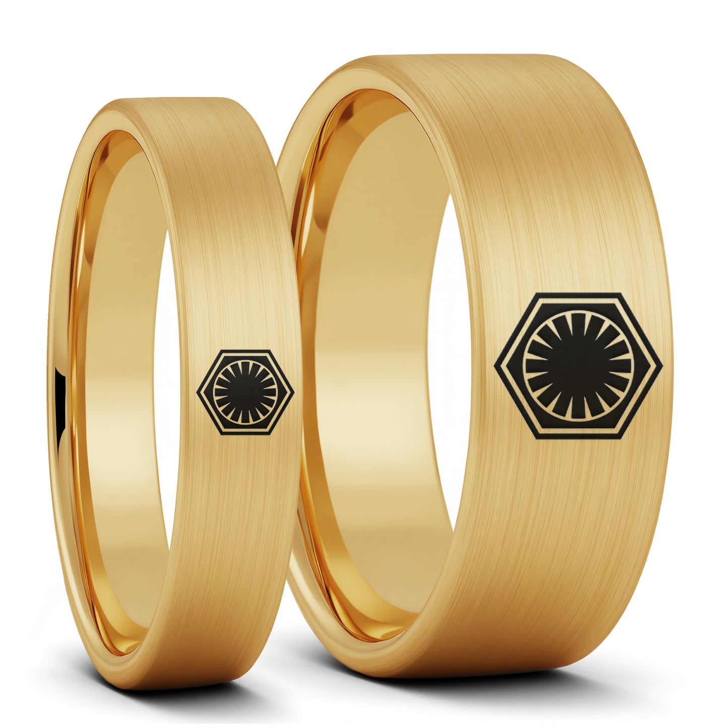 Alliance en tungstène noir avec symbole du Premier Ordre de Star Wars