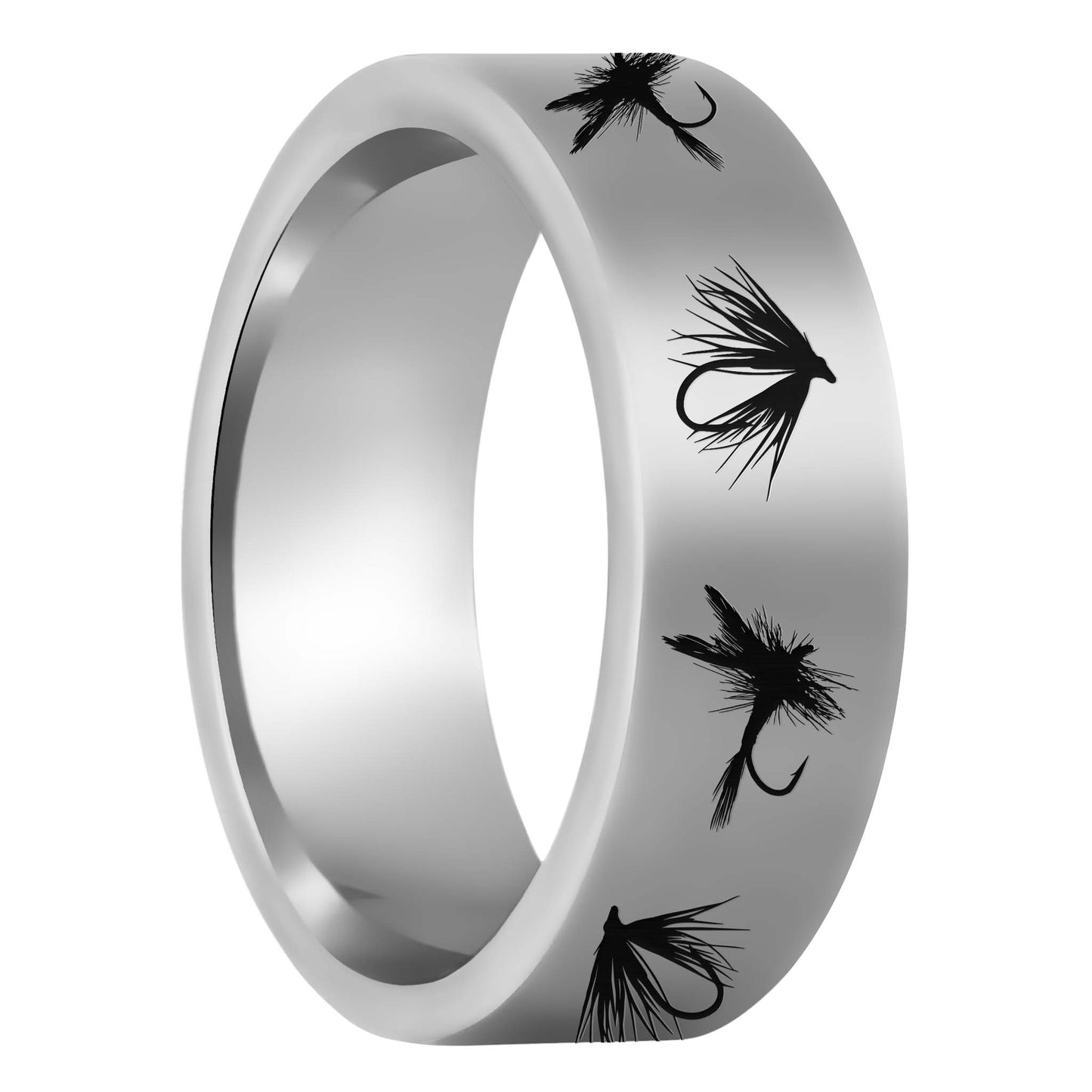 Fly Fishing Lures Tungsten Men's Wedding Band