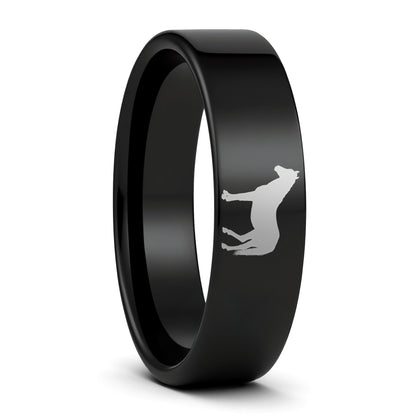 Horse Tungsten Men's Wedding Band