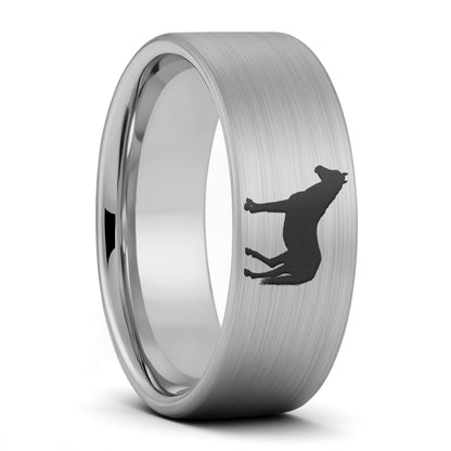 Horse Tungsten Men's Wedding Band