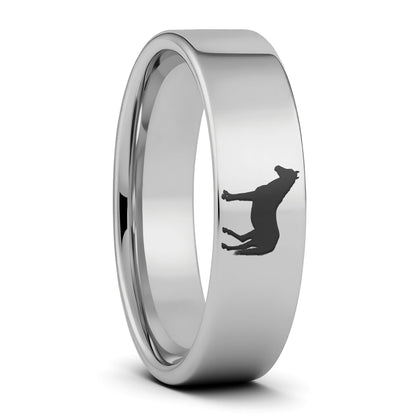 Horse Tungsten Men's Wedding Band