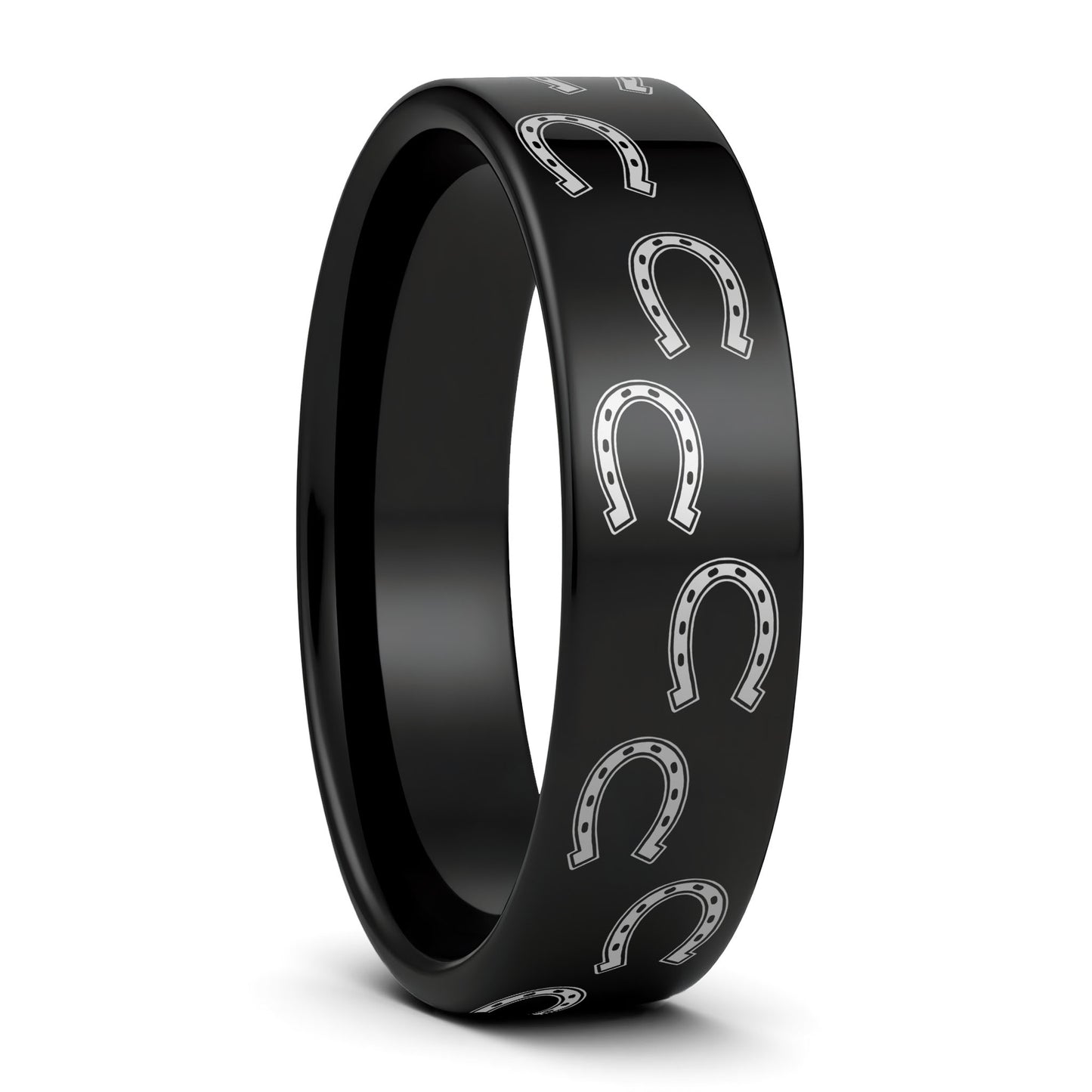 Horseshoes Tungsten Men's Wedding Band