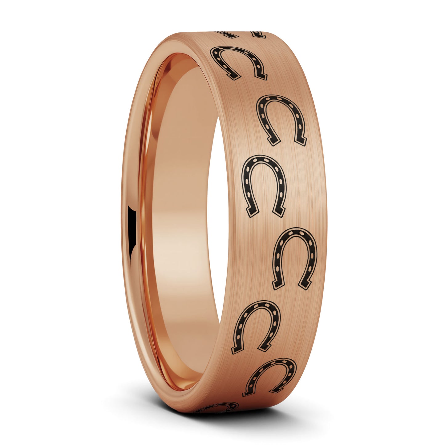 Horseshoes Brushed Tungsten Women's Wedding Band