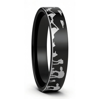 Star Wars Hoth Battle Tungsten Men's Wedding Band