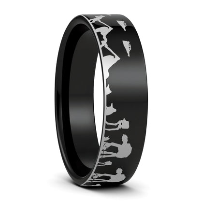 Star Wars Hoth Battle Tungsten Men's Wedding Band