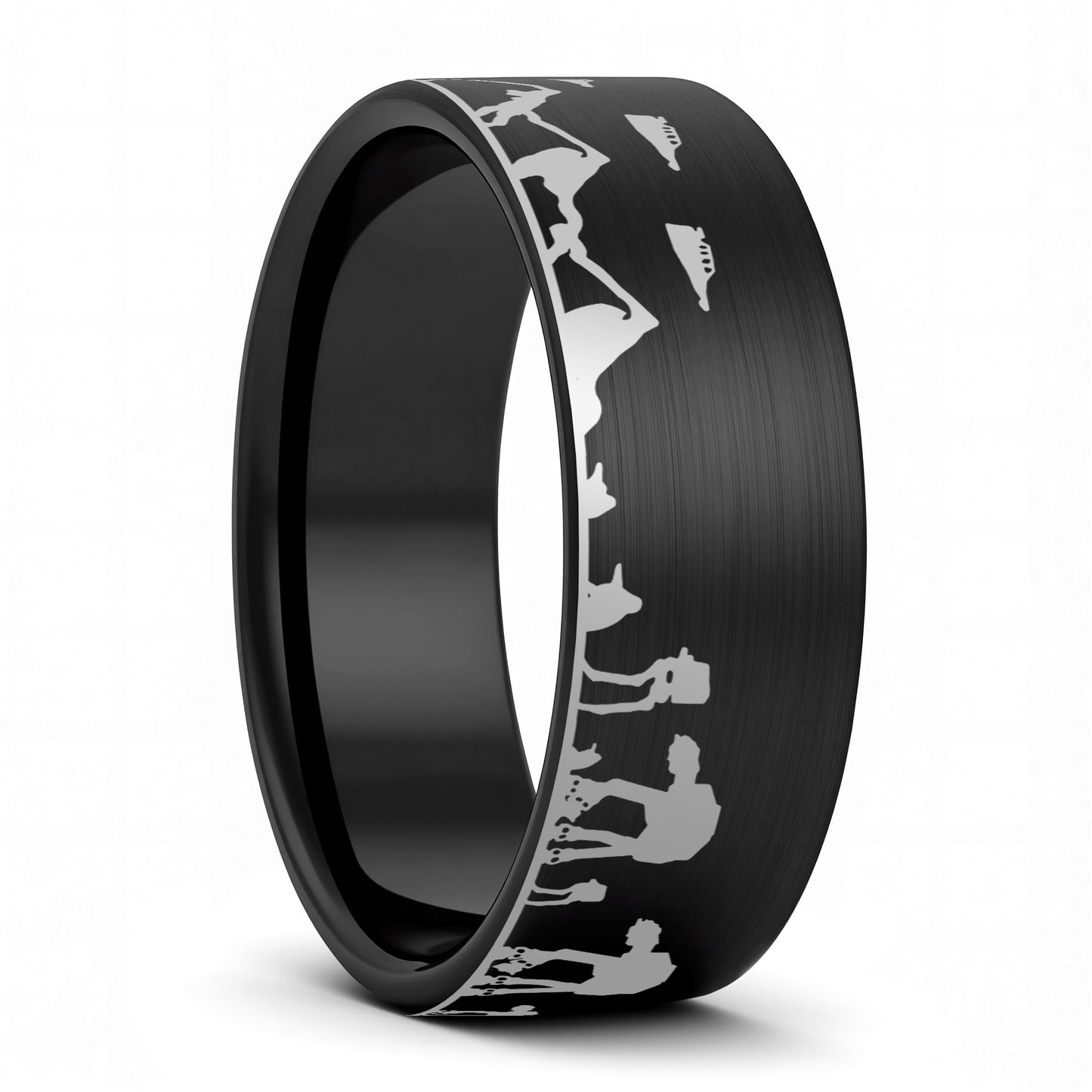 Star Wars Hoth Battle Tungsten Men's Wedding Band