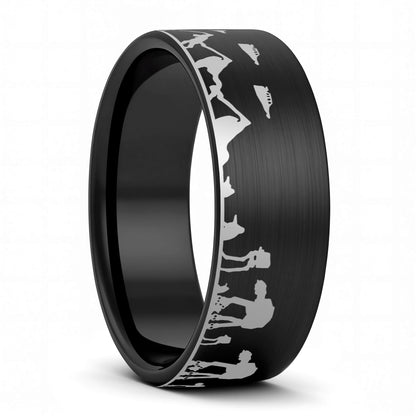 Star Wars Hoth Battle Tungsten Men's Wedding Band