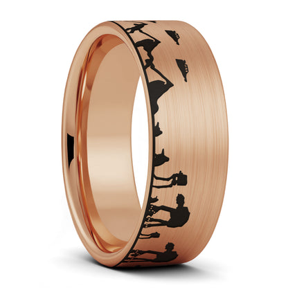 Star Wars Hoth Battle Tungsten Men's Wedding Band
