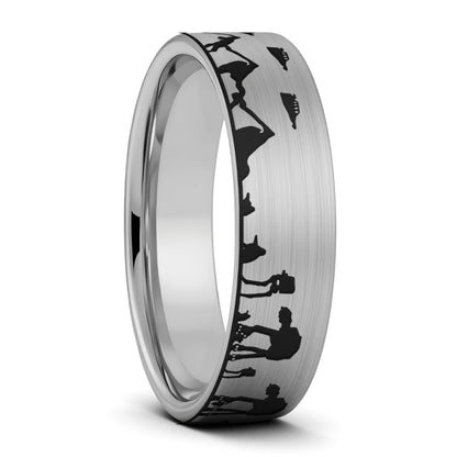 Star Wars Hoth Battle Tungsten Men's Wedding Band