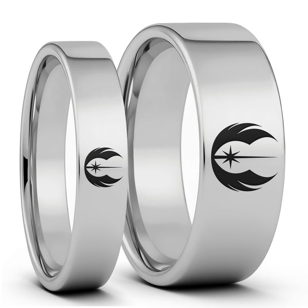 Star Wars Jedi Order Tungsten Couple's Matching Ring Set
