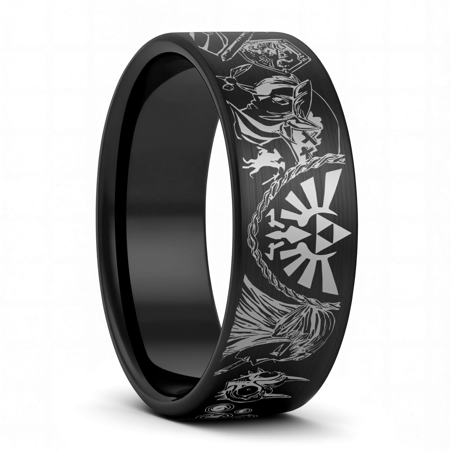 Legend of Zelda Brushed Tungsten Men's Wedding Band