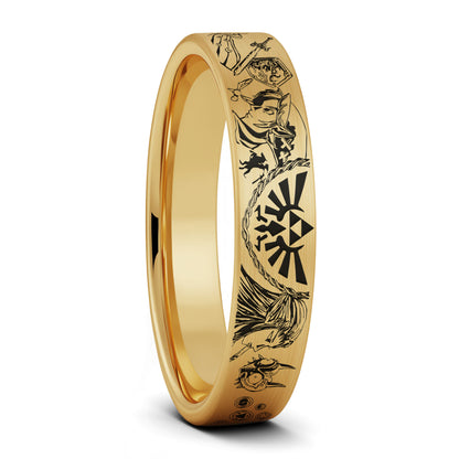 Legend of Zelda Brushed Tungsten Men's Wedding Band