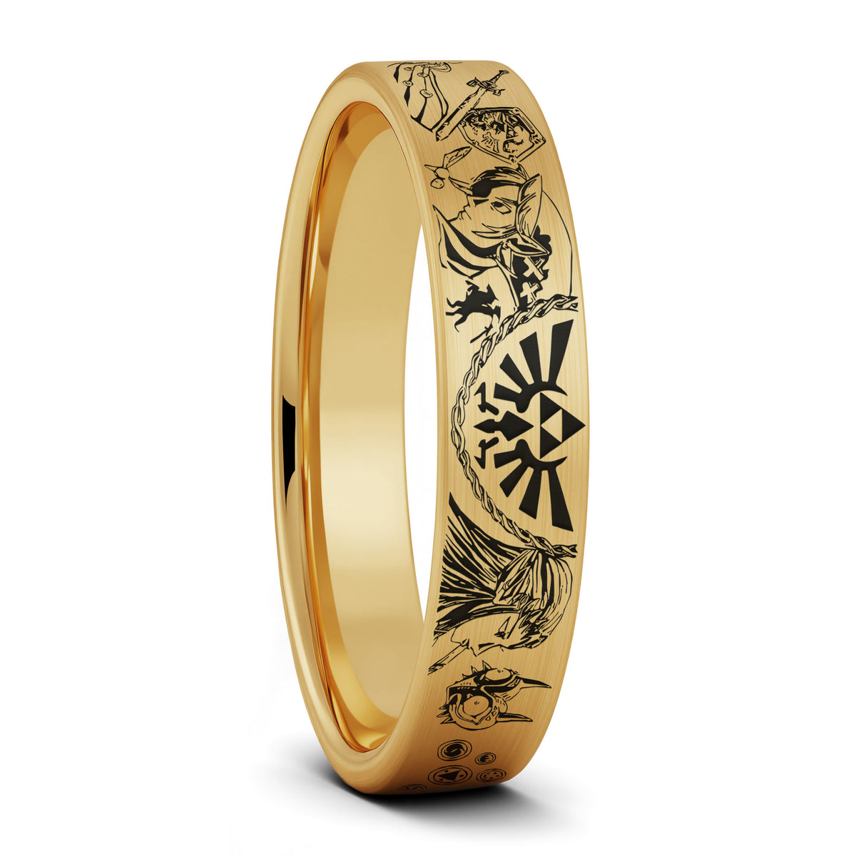 Legend of Zelda Brushed Tungsten Men's Wedding Band