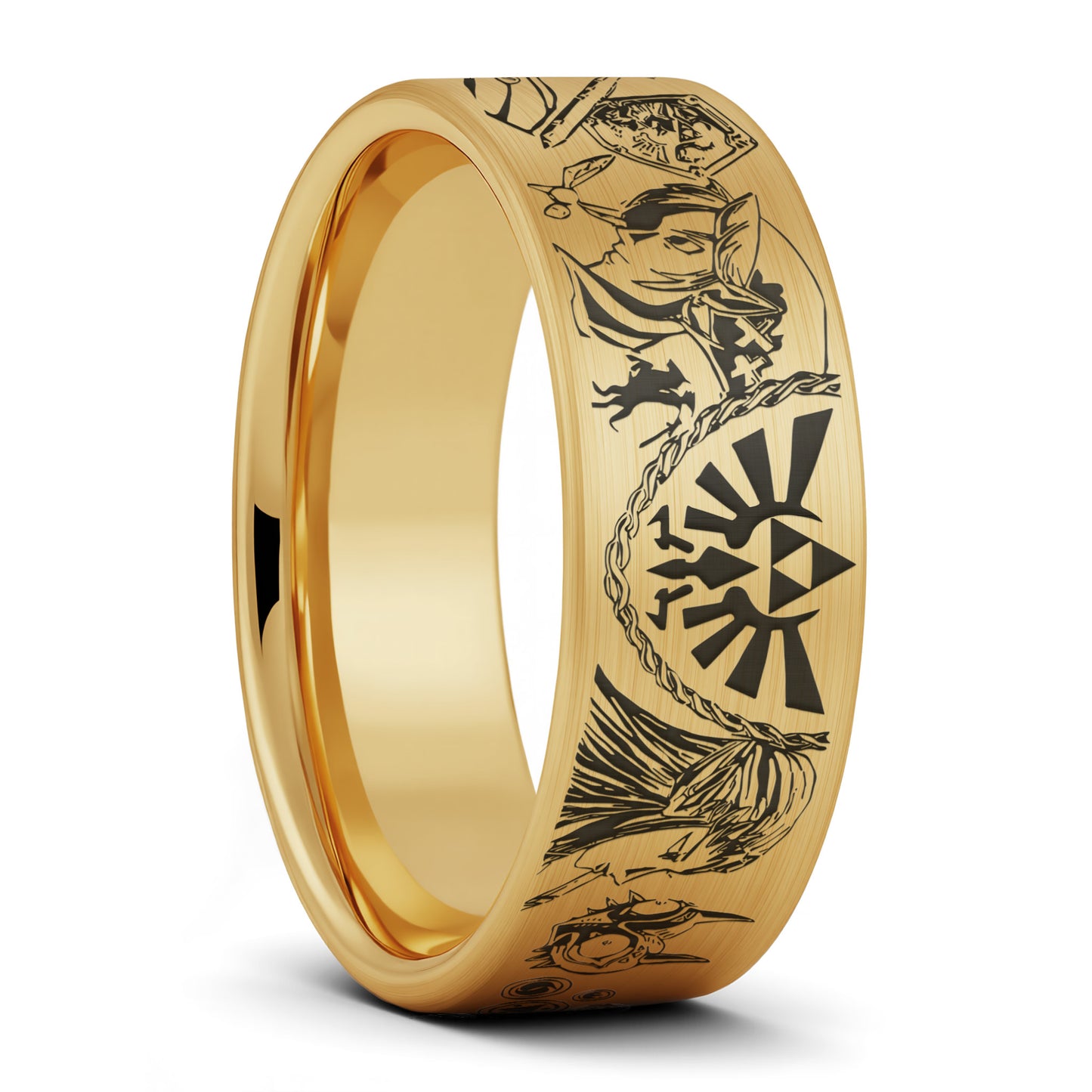 Legend of Zelda Brushed Tungsten Men's Wedding Band