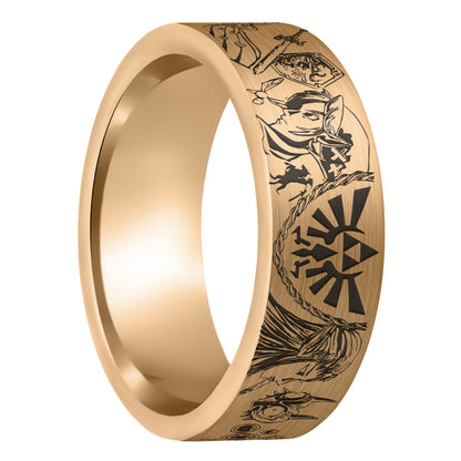 Legend of Zelda Brushed Tungsten Men's Wedding Band