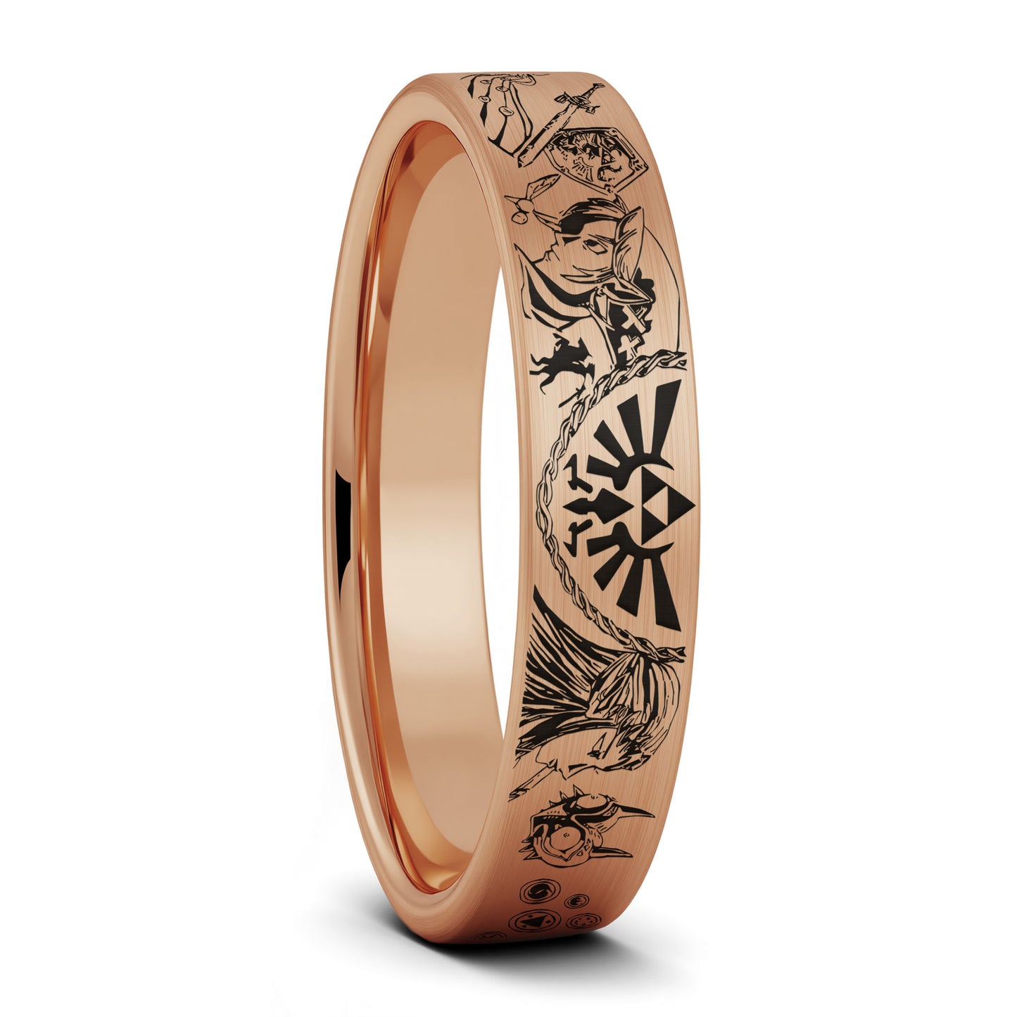 Legend of Zelda Brushed Tungsten Men's Wedding Band