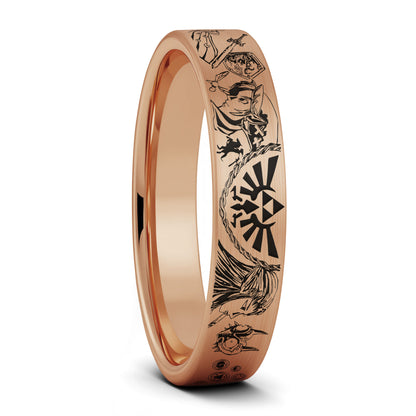 Legend of Zelda Brushed Tungsten Men's Wedding Band