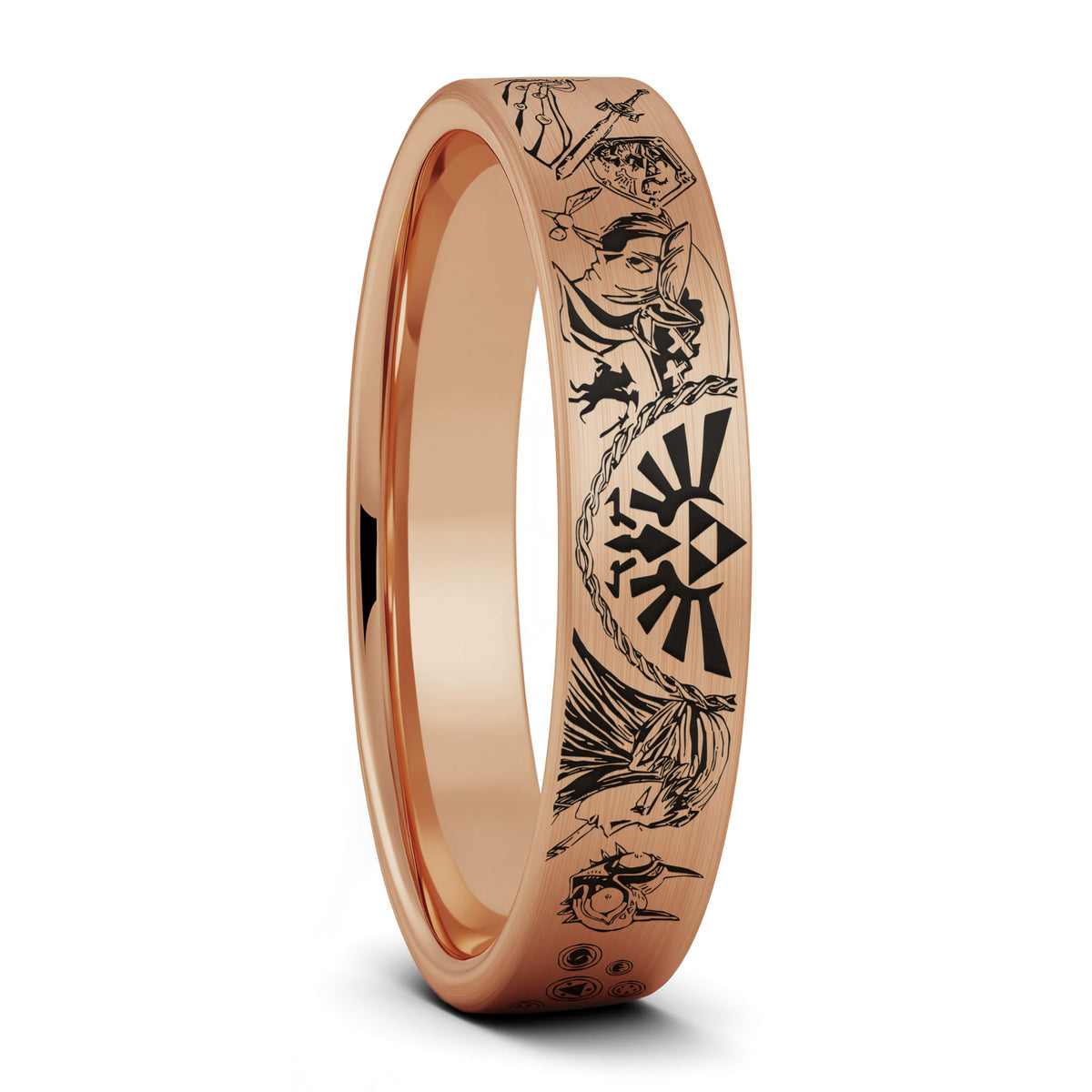 Legend of Zelda Brushed Tungsten Men's Wedding Band