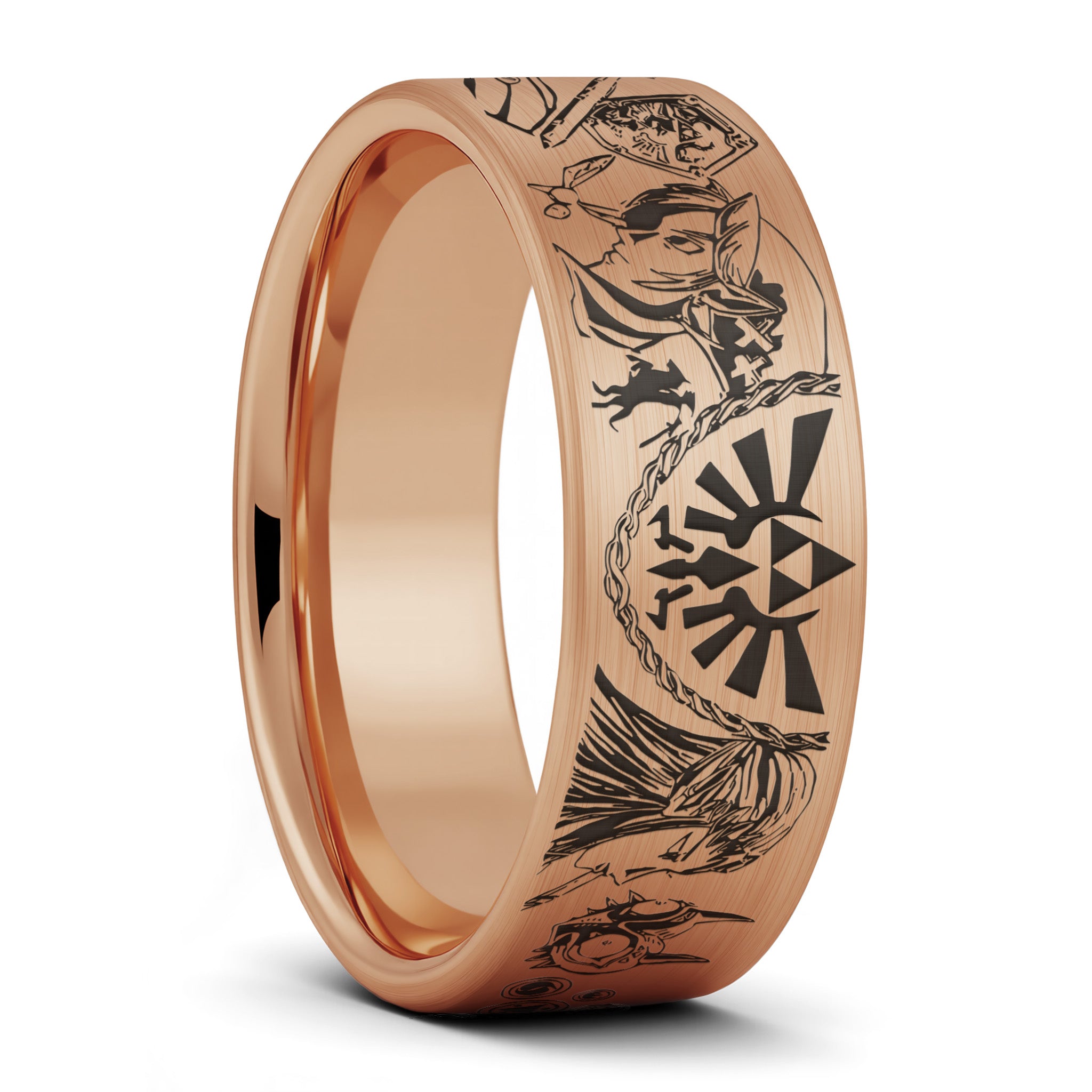 Legend of Zelda Brushed Tungsten Men's Wedding Band | Vansweden