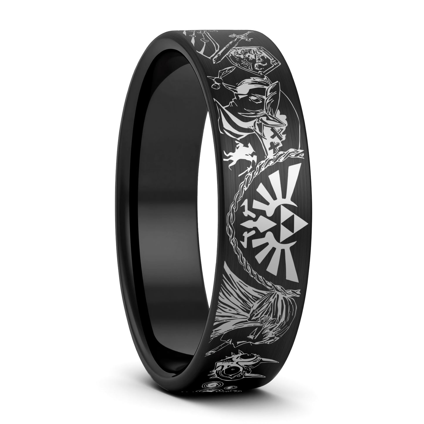Legend of Zelda Brushed Tungsten Men's Wedding Band