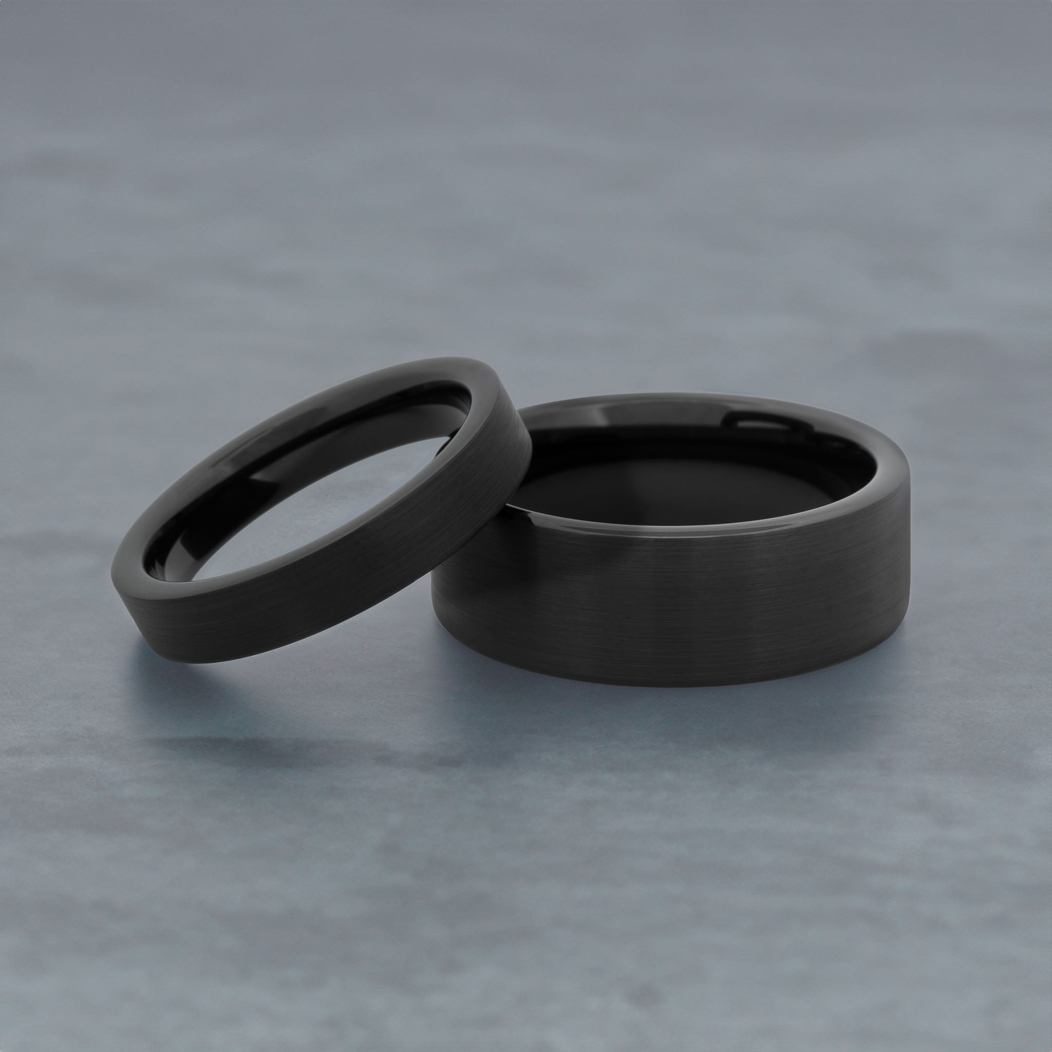 Black Zirconium Ring Custom Made Men's Wedding Band – Stonebrook Jewelry