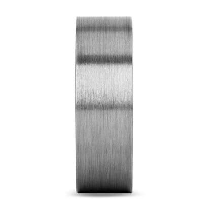 Matte Brushed Titanium Men's Wedding Band