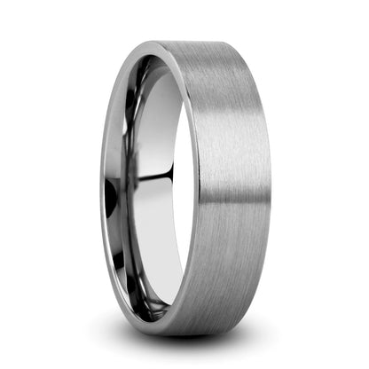 Matte Brushed Titanium Men's Wedding Band