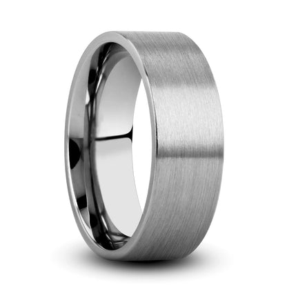 Matte Brushed Titanium Men's Wedding Band