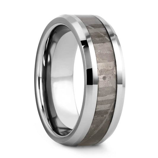Meteorite Inlaid Tungsten Men's Wedding Band