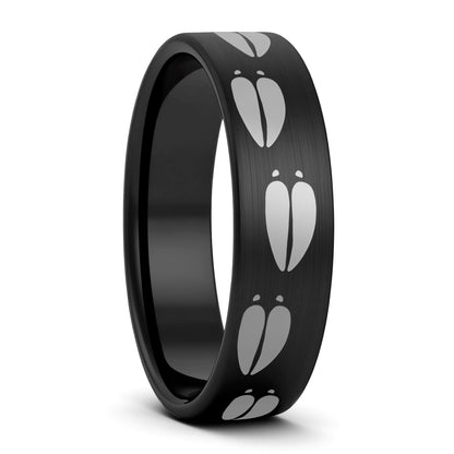 Moose Tracks Brushed Tungsten Men's Wedding Band