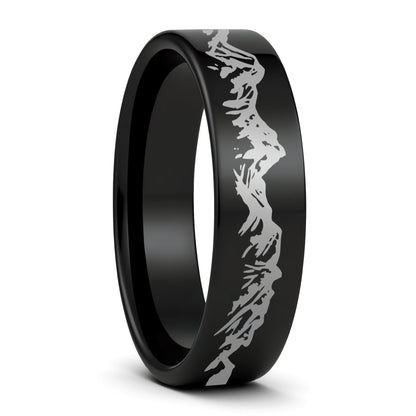 Alliance en tungstène pour hommes Mountain Range