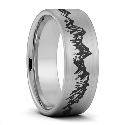 Alliance en tungstène pour hommes Mountain Range