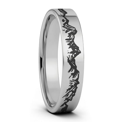 Alliance en tungstène pour hommes Mountain Range