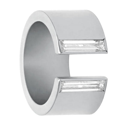 Negative Space Baguette Diamonds 14k Gold Ring