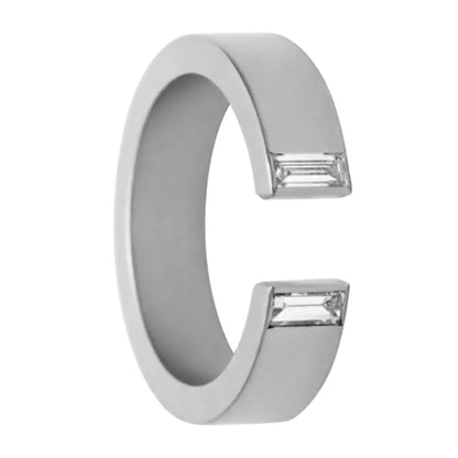 Negative Space Baguette Diamond & 14k Gold Women's Ring