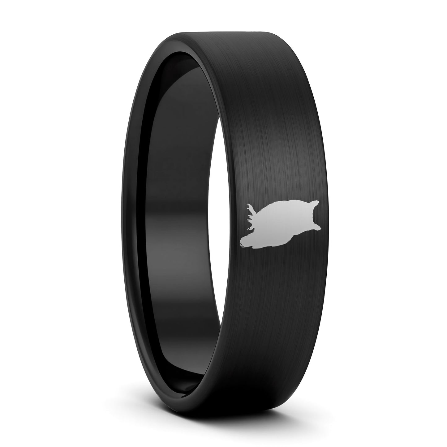 Owl Brushed Tungsten Men's Wedding Band