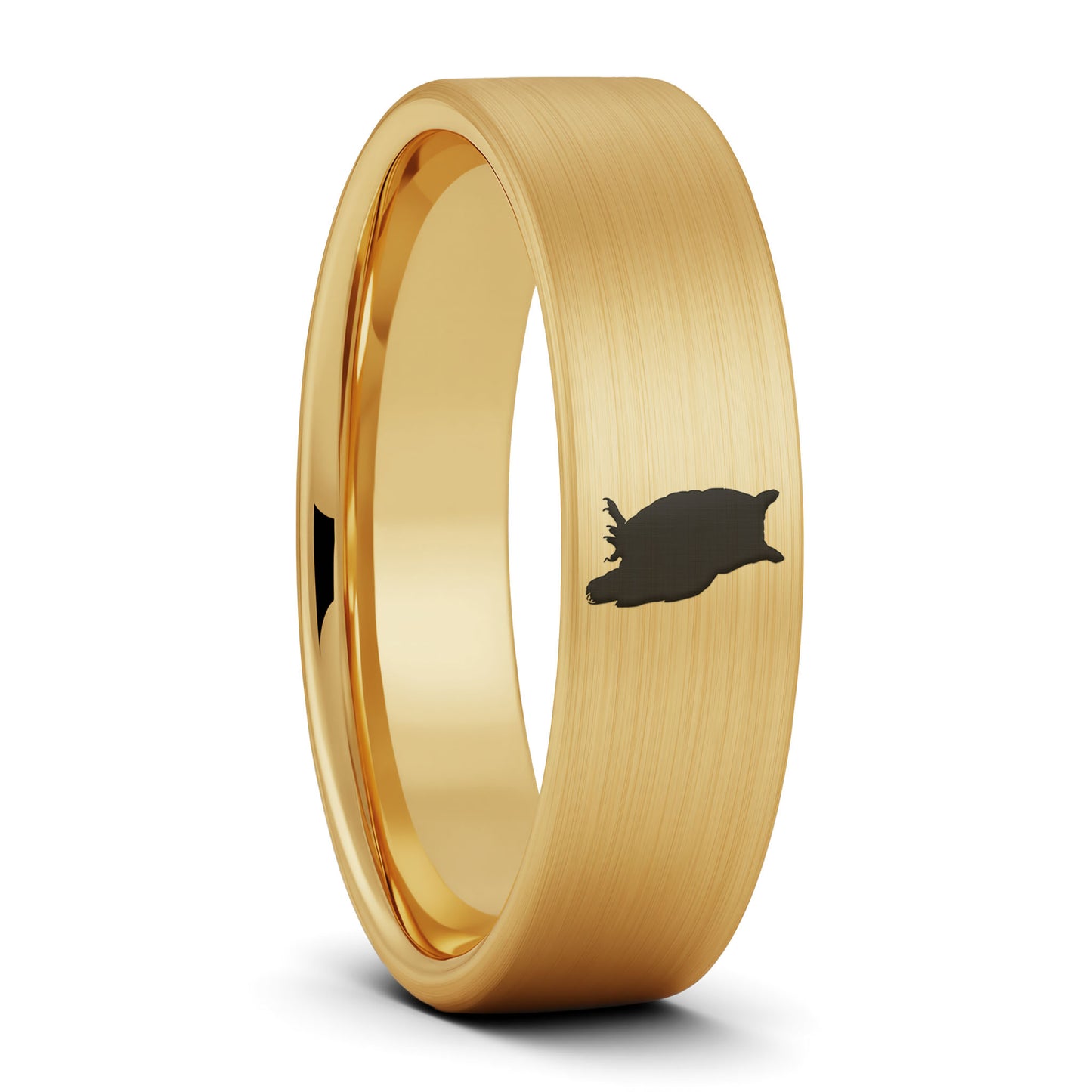 Owl Brushed Tungsten Men's Wedding Band