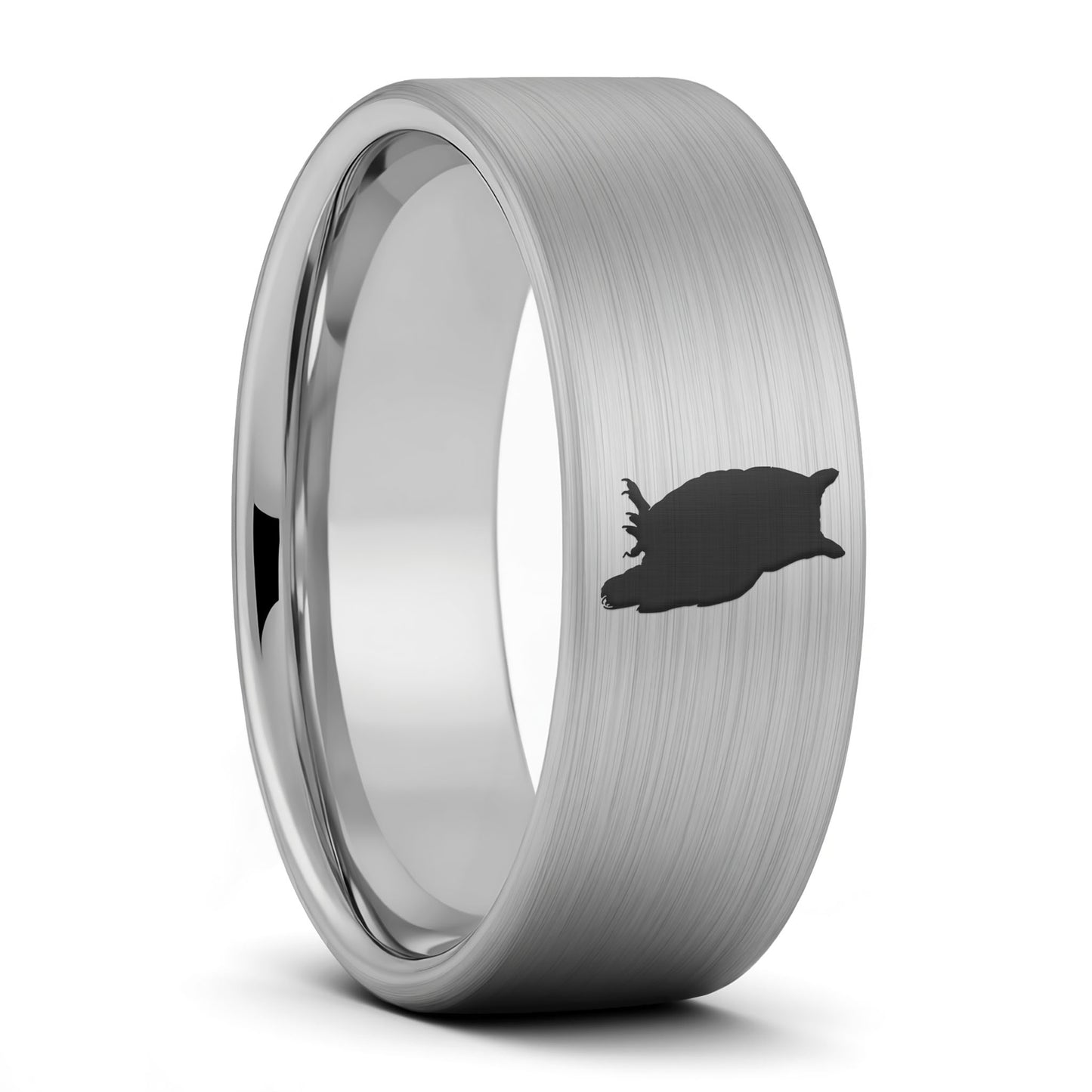 Owl Brushed Tungsten Men's Wedding Band