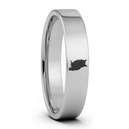 Alliance en tungstène pour femme Owl