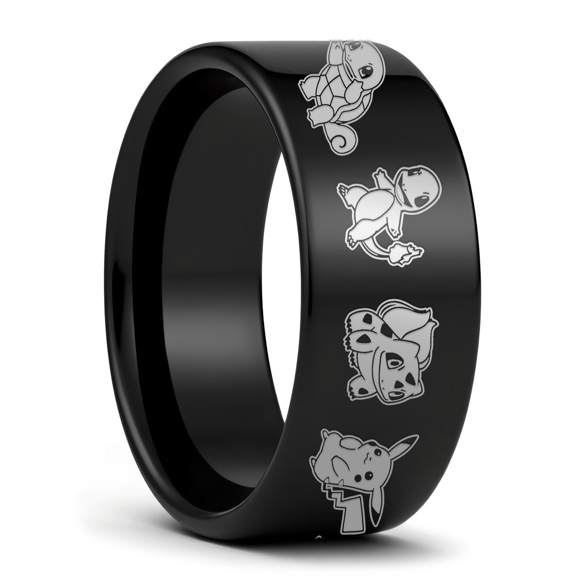 Alliance en tungstène Pokémon pour homme