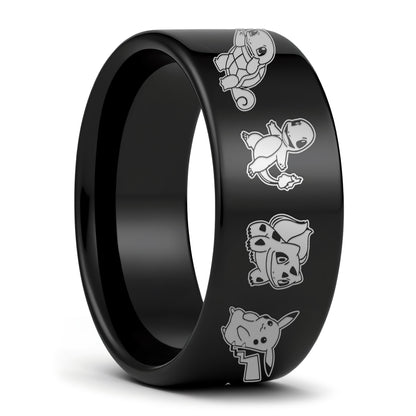 Alliance en tungstène Pokémon pour homme