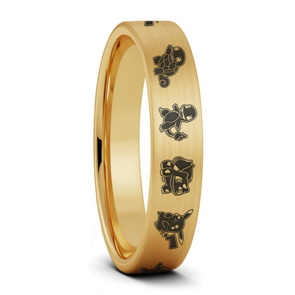 Alianza de boda de tungsteno para hombre de Pokémon
