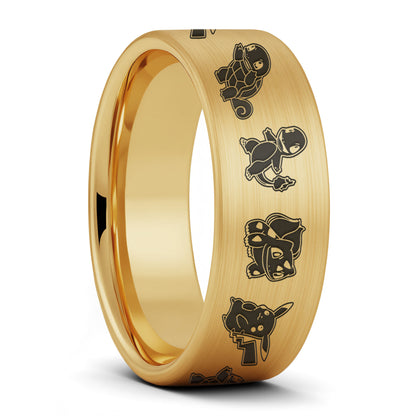 Alliance en tungstène Pokémon pour homme