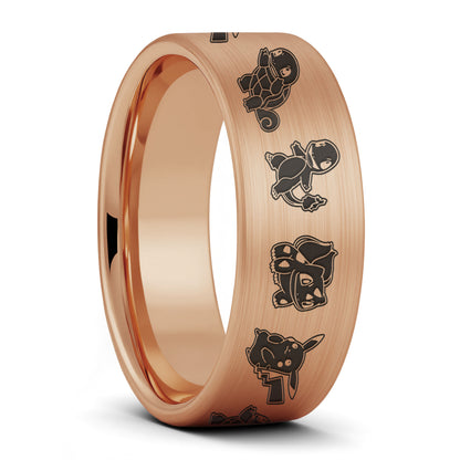 Alliance en tungstène Pokémon pour homme