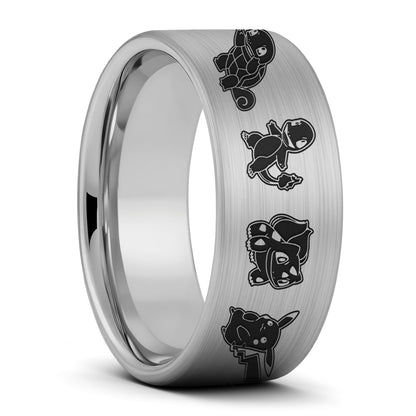Alliance en tungstène Pokémon pour homme