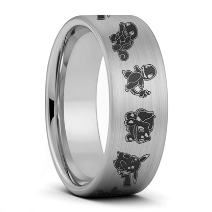 Alliance en tungstène Pokémon pour homme