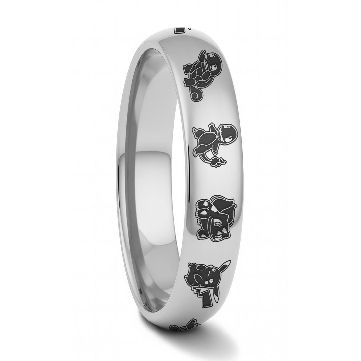 Pokémon Domed Tungsten Women's Wedding Band