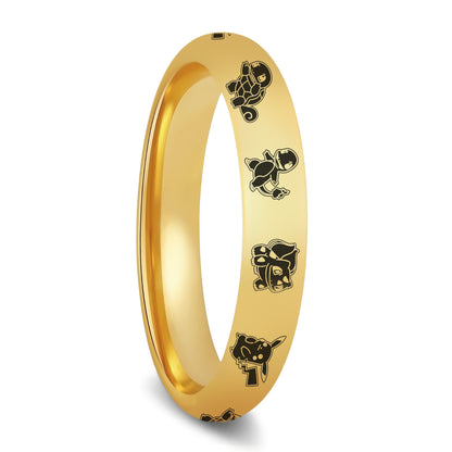 Pokémon Domed Tungsten Women's Wedding Band